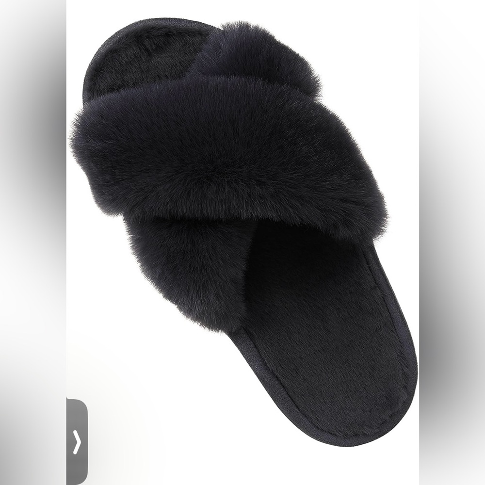 Comwarm Women's Fuzzy Slippers Fluffy Open Toe House Slippers